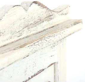 2x vešiaková stena s 3 vešiakmi 30443 - 109x28x3,5 cm, antik biela