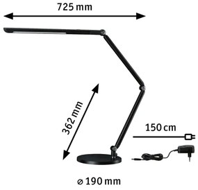Paulmann 78912 - LED/10,6W Stmievateľná stolná lampa FLEXBAR 230V 3000/4000/6500K