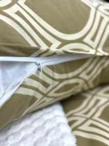 Posteľné obliečky 140x200 Royal Ornament béžová – 100 % bavlna, zips