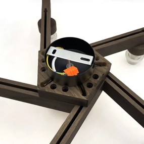 Brilagi - LED  Prisadený luster ANTHONY 5xE14/40W/230V dub orech/hnedá