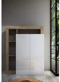 Skriňa LENOR biela/svetlý dub