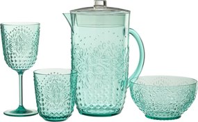 Modrý plastový džbán s vekom Aqua Blue - 20* Ø 13,5*23cm / 2,5L