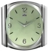 Nástenné hodiny MPM, 2430.7141.SW - strieborná lesklá/zelená svetlá, 34cm
