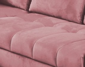 Rohová sedacia súprava Paris, staroružová látka, ľavý roh