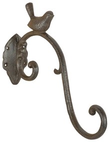 Liatinový držiak na kvetináč Vintage, 6,5x24 cm, hnedá