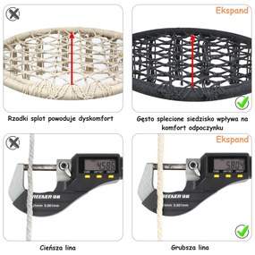 Ekspand Bocianie hniezdo 80 cm s vankúšom sivé