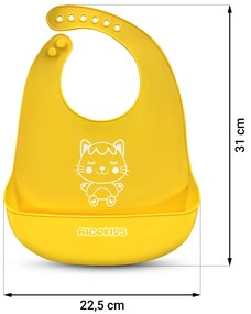 Silikónový podbradník Ricokids žltý