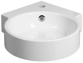 Biele okrúhle umývadlo z liateho mramoru 38x38 cm Kaori – Sapho