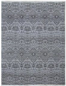 Diamond Carpets koberce Ručne viazaný kusový koberec Diamond DC-EKT L silver / black - 160x230 cm