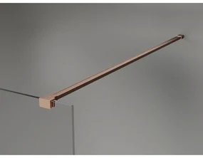 Mexen, Mexen Kioto-X sprchová stena 150 x 200 cm, priehľadná 10 mm, brúsená meď - 800-150-101-65-00-X