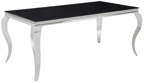 Jedálenský stôl PRINCE | čierny lesk 90 x 180 cm