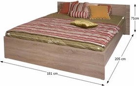 Manželská posteľ Grand 20 160 - dub sonoma