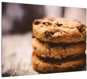 Sklenený obraz cookies sušienok (70x50 cm)