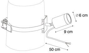 Vonkajší reflektor čierny na strom GU10 50 mm otočný a naklápací IP65 - Solo