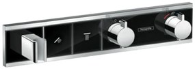 Hansgrohe RainSelect, termostatická sprchová batéria pod omietku, na 2 výstupy, čierna/chrómová, HAN-15355600