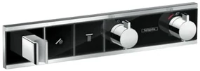 Hansgrohe RainSelect, termostatická sprchová batéria pod omietku, na 2 výstupy, čierna/chrómová, HAN-15355600