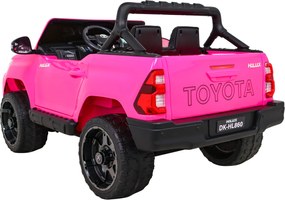 Ramiz Toyota Hilux na batérie pre deti, ružový pickup + pohon 4x4 + diaľkové ovládanie