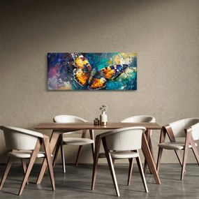 Obraz - Motýľ, olejomaľba (120x50 cm)