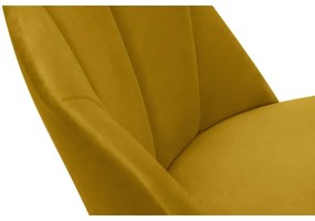 Jedálenská stolička BAKERI 86x48 cm žltá/svetlý dub