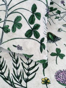 Obliečka na vankúšik mikroplyš Exclusive 40 × 40 cm - Herbár svetlo sivý