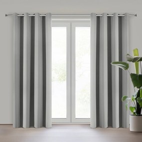 ZÁVES NA KRÚŽKOCH NERISA 140X250 CM STRIEBORNÁ