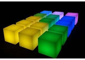 LED svietiaci taburet, 40 x 40 x 40 cm