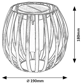 Rabalux 77167 vonkajšia solárna stolná LED lampa Savoca, 1W, 3000K, 5lm, IP44