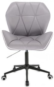 LuxuryForm DESIGN Stolička MILANO MAX na čiernej podstave s kolieskami - šedá