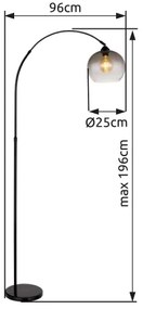 Globo 58227BS - Stojacia lampa NEWCASTLE 1xE27/60W/230V