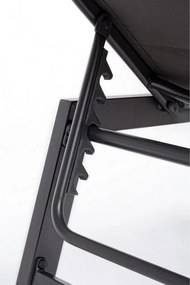 Antracitové kovové záhradné ležadlo Hilde – Bizzotto