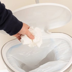 Biely nášľapný plastový odpadkový kôš 50 l – Addis