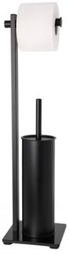 Erga Luki, držiak na toaletný papier a WC kefu 2v1, čierna matná, ERG-YKA-P.LUKI-FB