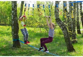 Prenosná prekážková dráha pre deti - lanový park 123498