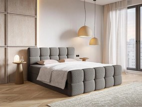 Manželská kontinentálna posteľ 160 cm Cirsten 160C (s roštom a matracom) (s úl. priestorom) (sivá). Vlastná spoľahlivá doprava až k Vám domov. 1100159