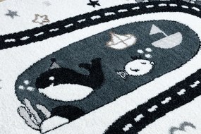 Dywany Łuszczów, Detský kusový koberec Fun Route Street animals cream, 80x150, béžová, detská izba