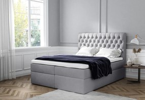 Čalúnená posteľ boxspring TOMIO + úložný priestor + vrchný matrac - jasmine 100 / 180x200