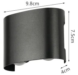 Brilagi - LED vonkajšie nástenné svietidlo FLAREBOX LED/4W/230V čierne IP65