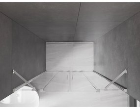 Mexen Velar Duo, posuvné dvere do otvoru 140x200 cm, 8mm číre sklo, chrómový profil, 871-140-000-02-01