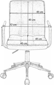 LuxuryForm DESIGN Stolička VERONA na striebornej podstave s kolieskami - čierna