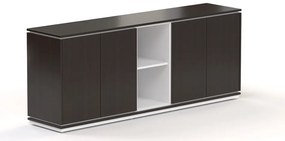 Nízka skriňa Creator 202,2 x 44,5 x 80,3 cm, biela / wenge