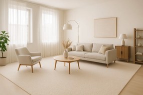 Betap, AKCIA: 60x270 cm Koberec metráž Dynasty 60, šíře, biela, filc, obývacia izba