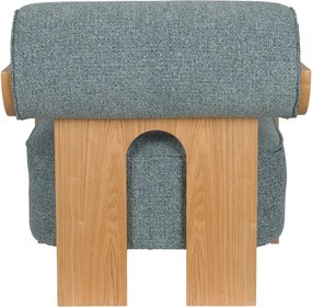 Sivomodré kreslo z textílie buklé Oolong – Zuiver