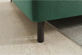 Zelená zamatová rozkladacia/s úložným priestorom rohová pohovka (ľavý roh/do L) Barea – ELTAP