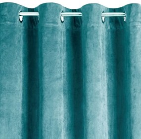 Designové modré zatemňujúce zamatové závesy na kruhy 140 x 250 cm