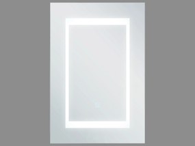Kúpeľňová zrkadlová skrinka na stenu s LED osvetlením 40 x 60 cm biela MALASPINA Beliani