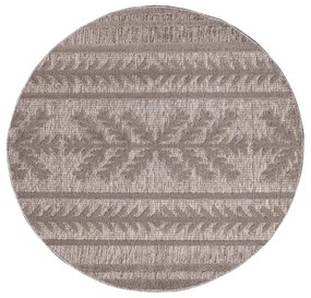 Dekorstudio Okrúhly terasový koberec SANTORINI - 411 hnedý Priemer koberca: 120cm