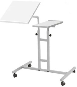 Polohovateľný stôl GLEN 87x67 cm biela