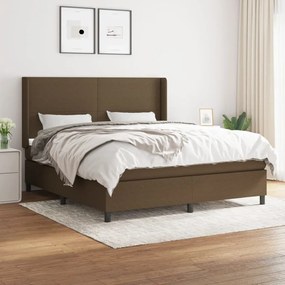 Boxspring posteľ s matracom tmavohnedá 180x200 cm látka 3131292