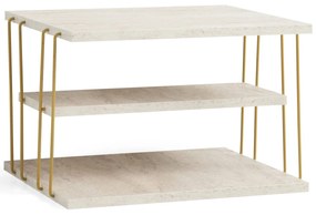 Odkladací stolík Lifon Gold Travertine