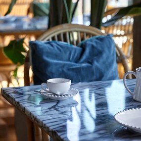 Biely kameninový hrnček s tanierikom Costa Nova Pearl, 250 ml